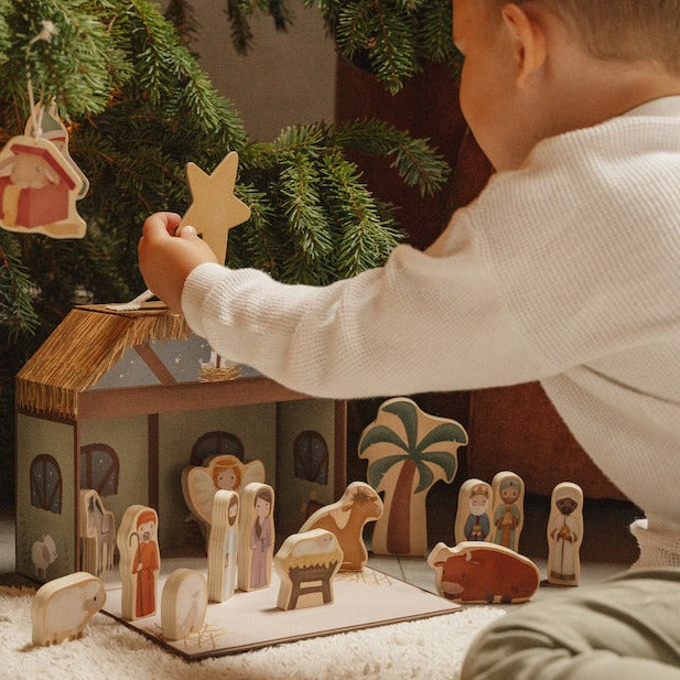 Speelkoffer Kerststal