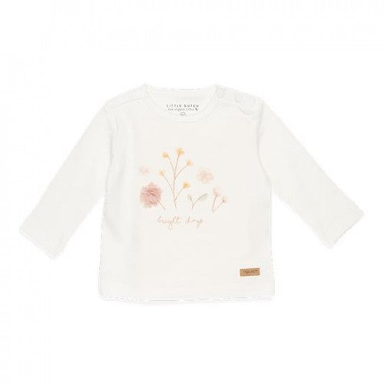 Shirt lange mouw | Flowers White