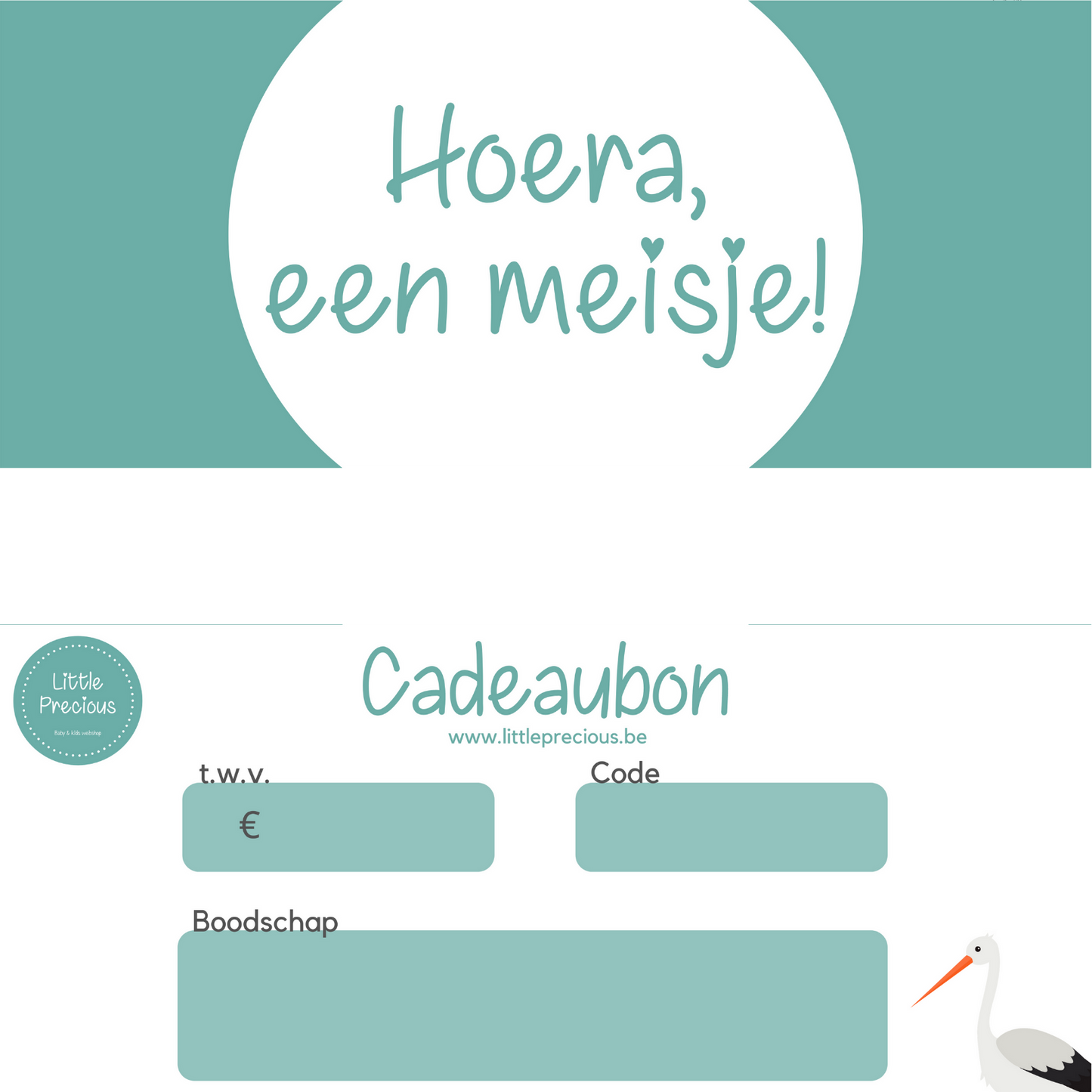 Cadeaubon | Hoera een meisje!